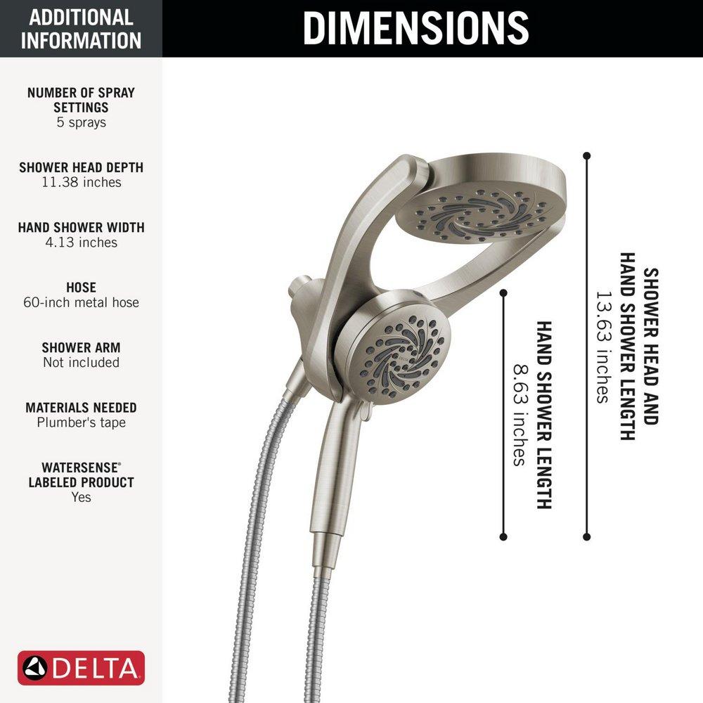 Multi Function Hand Shower in SpotShield Brushed Nickel 