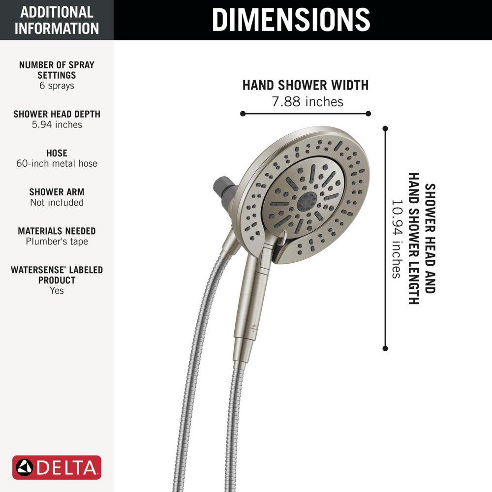 Multi Function Hand Shower in SpotShield Brushed Nickel 
