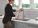Single Handle Pull Down Kitchen Faucet in Arctic Stainless 