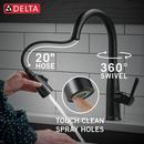 Single Handle Pull Down Kitchen Faucet in Matte Black 