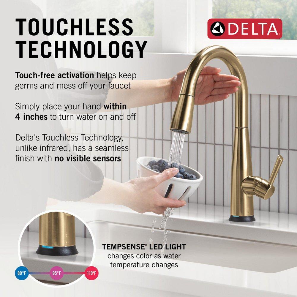 DELTA ESSA TOUCH2O KITCHEN FAUCET WITH TOUCHLESS TECHNOLOGY 