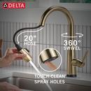 Single Handle Pull Down Kitchen Faucet in Champagne Bronze 
