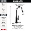 Single Handle Pull Down Kitchen Faucet in Chrome 