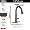 Single Handle Pull Down Kitchen Faucet in Venetian Bronze 