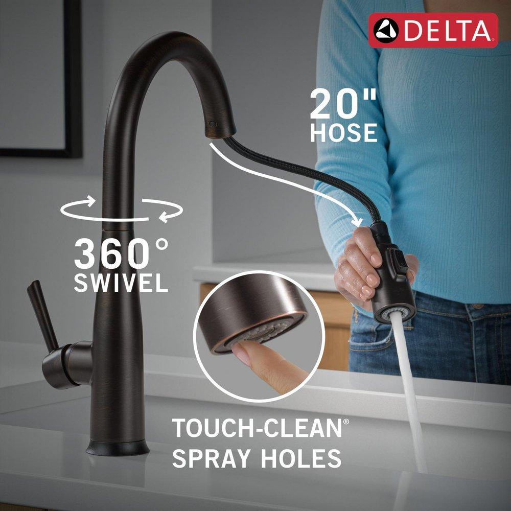 Single Handle Pull Down Kitchen Faucet in Venetian Bronze 