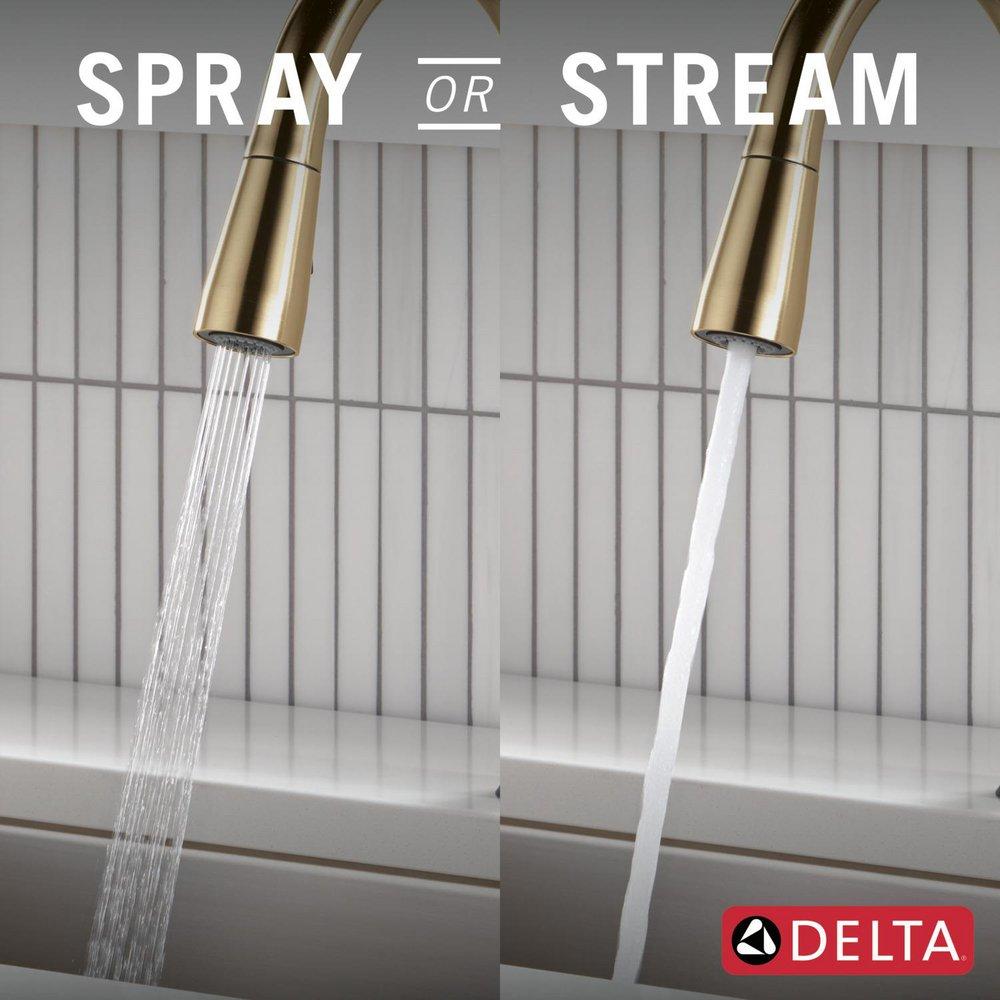 DELTA ESSA VOICEIQ SINGLE HANDLE PULL-DOWN FAUCET WITH TOUCH20 TECHNOLOGY 