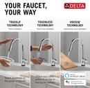 DELTA ESSA VOICEIQ SINGLE HANDLE PULL-DOWN FAUCET WITH TOUCH20 TECHNOLOGY 
