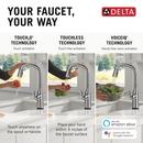 DELTA STRYKE VOICEIQ SINGLE HANDLE PULL-DOWN FAUCET WITH TOUCH20 TECHNOLOGY 