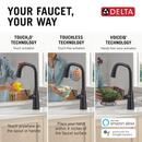 DELTA STRYKE VOICEIQ SINGLE HANDLE PULL-DOWN FAUCET WITH TOUCH20 TECHNOLOGY 