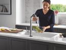 Single Handle Pull Down Kitchen Faucet in Lumicoat&reg; Arctic Stainless 