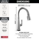 Single Handle Pull Down Kitchen Faucet in Lumicoat&reg; Arctic Stainless 