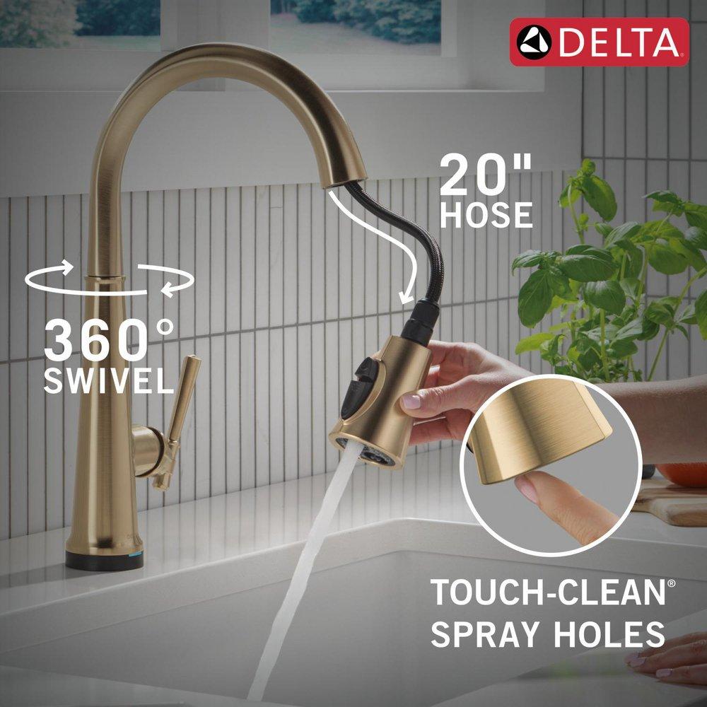 Single Handle Pull Down Kitchen Faucet in Lumicoat&reg; Champagne Bronze 