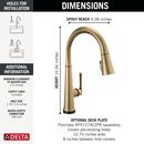 Single Handle Pull Down Kitchen Faucet in Lumicoat&reg; Champagne Bronze 