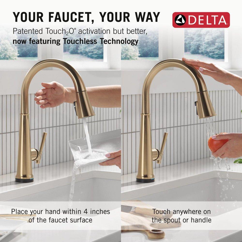 Single Handle Pull Down Kitchen Faucet in Lumicoat&reg; Champagne Bronze 