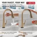 Single Handle Pull Down Kitchen Faucet in Lumicoat&reg; Champagne Bronze 
