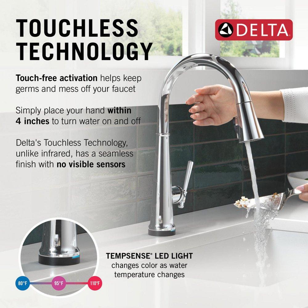 DELTA EMMELINE TOUCH2O KITCHEN FAUCET WITH TOUCHLESS TECHNOLOGY 