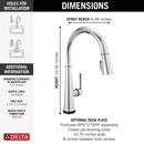 DELTA EMMELINE TOUCH2O KITCHEN FAUCET WITH TOUCHLESS TECHNOLOGY 