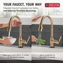 Single Handle Pull Down Kitchen Faucet in Champagne Bronze 