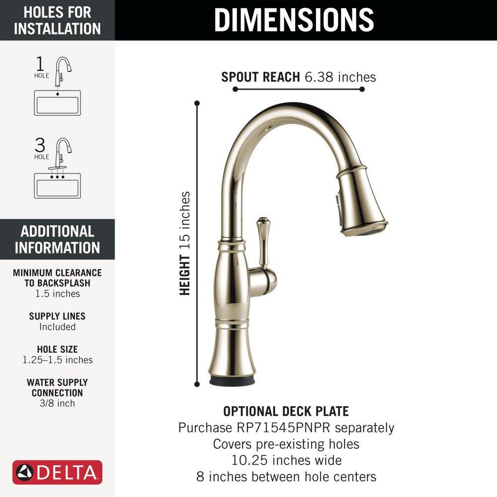 Single Handle Pull Down Kitchen Faucet in Lumicoat&reg; Polished Nickel 
