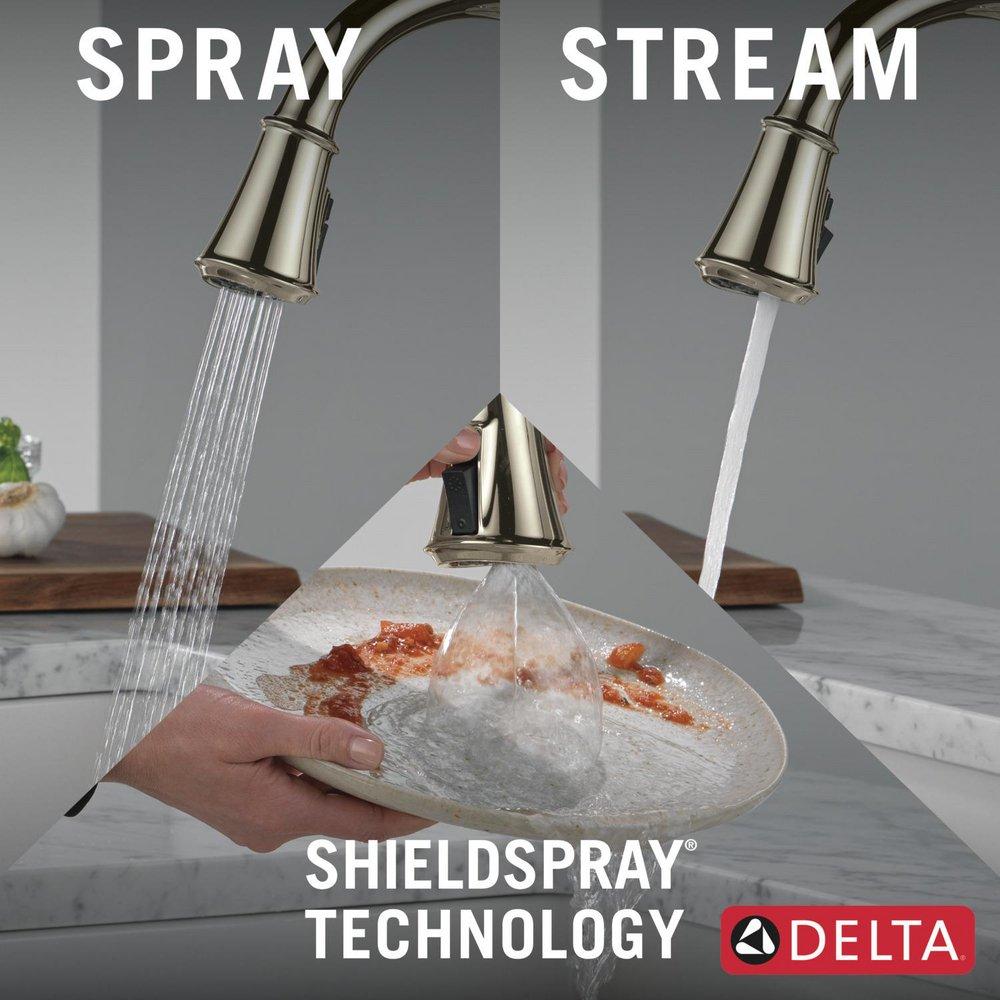 Single Handle Pull Down Kitchen Faucet in Lumicoat&reg; Polished Nickel 