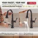 Single Handle Pull Down Kitchen Faucet in Venetian Bronze 