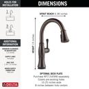Single Handle Pull Down Kitchen Faucet in Venetian Bronze 