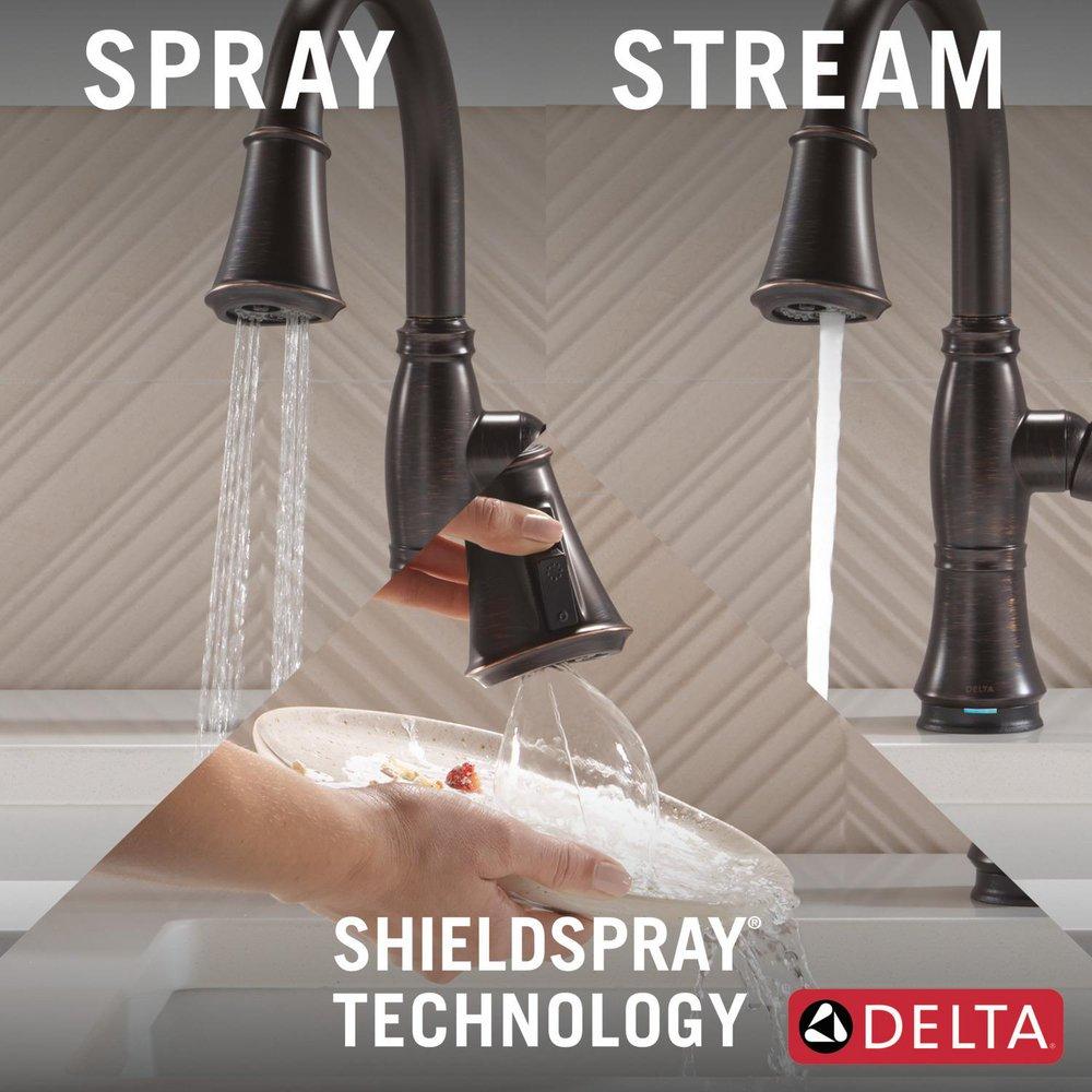 Single Handle Pull Down Kitchen Faucet in Venetian Bronze 