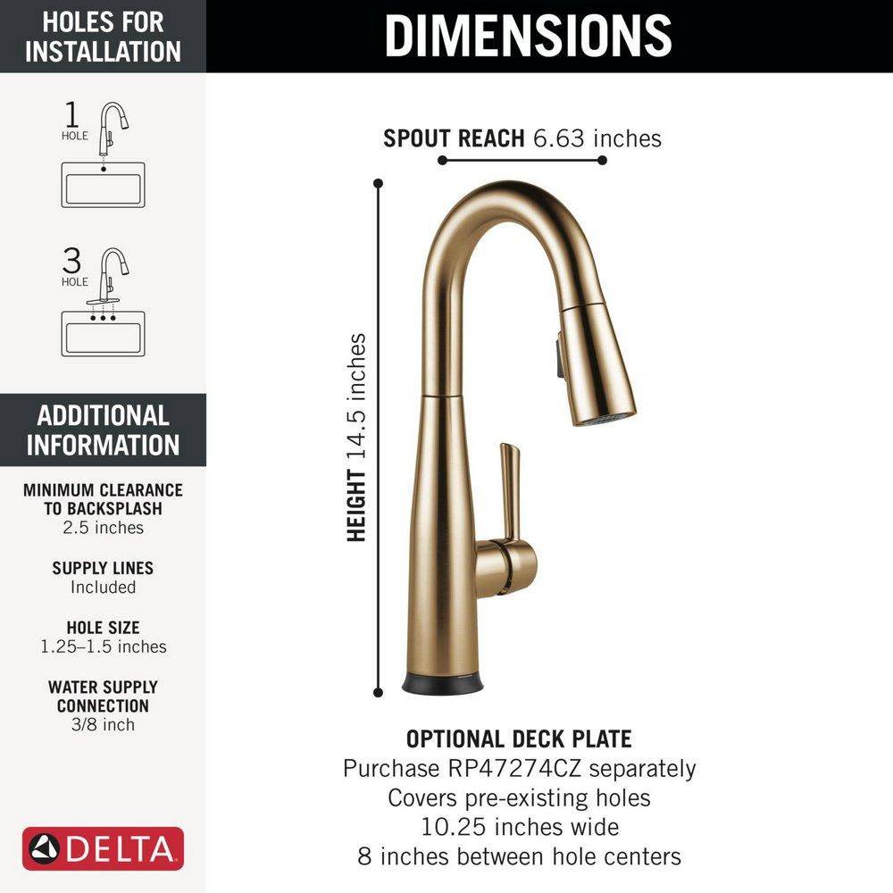DELTA ESSA TOUCH2O BAR / PREP FAUCET WITH TOUCHLESS TECHNOLOGY 