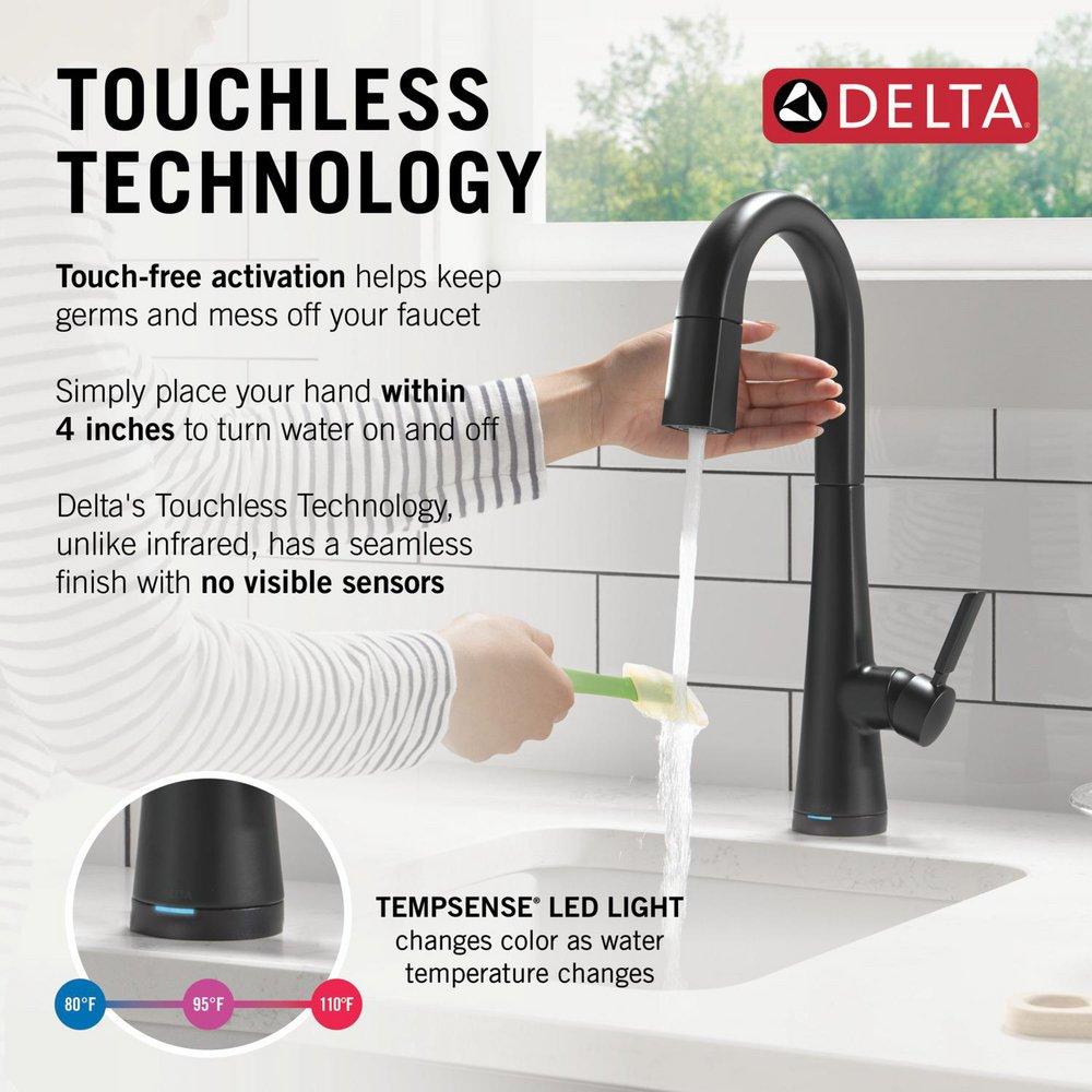 DELTA MONROVIA TOUCH2O BAR / PREP FAUCET WITH TOUCHLESS TECHNOLOGY 