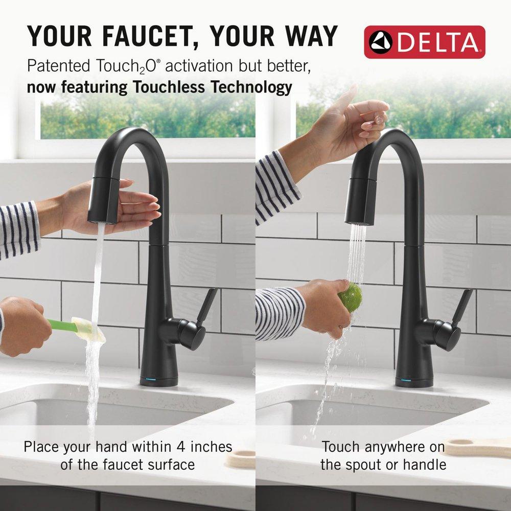 DELTA MONROVIA TOUCH2O BAR / PREP FAUCET WITH TOUCHLESS TECHNOLOGY 