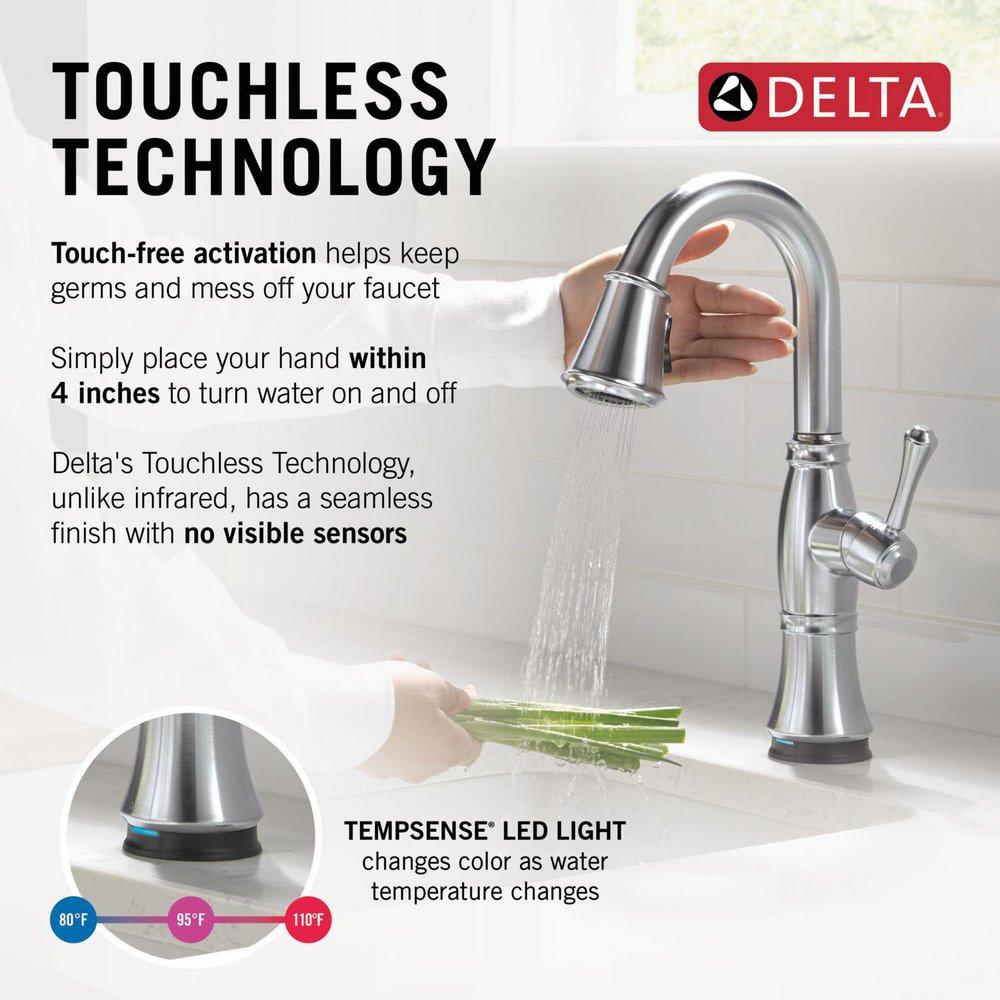 DELTA CASSIDY TOUCH2O BAR / PREP FAUCET WITH TOUCHLESS TECHNOLOGY 