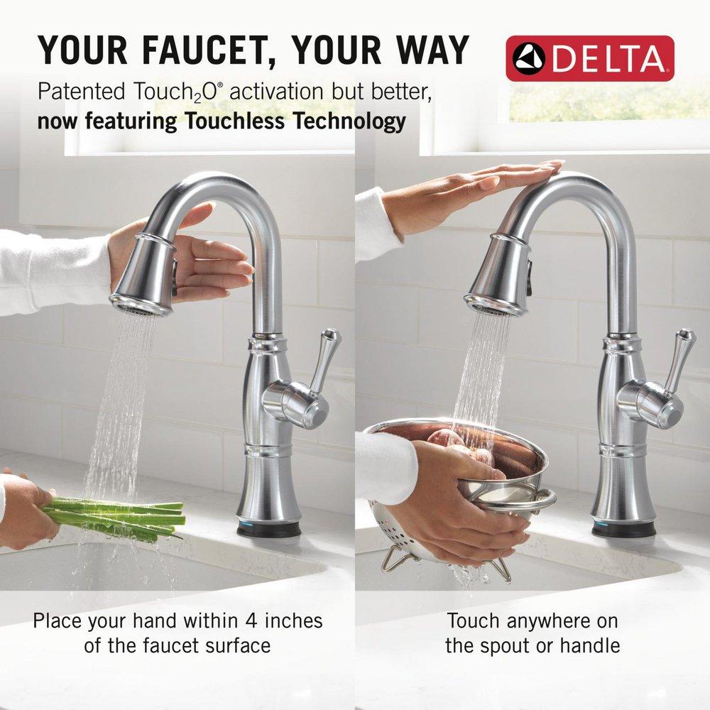 DELTA CASSIDY TOUCH2O BAR / PREP FAUCET WITH TOUCHLESS TECHNOLOGY 