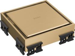 4 in. Reversible Square Point Shower Drain in Luxe Gold