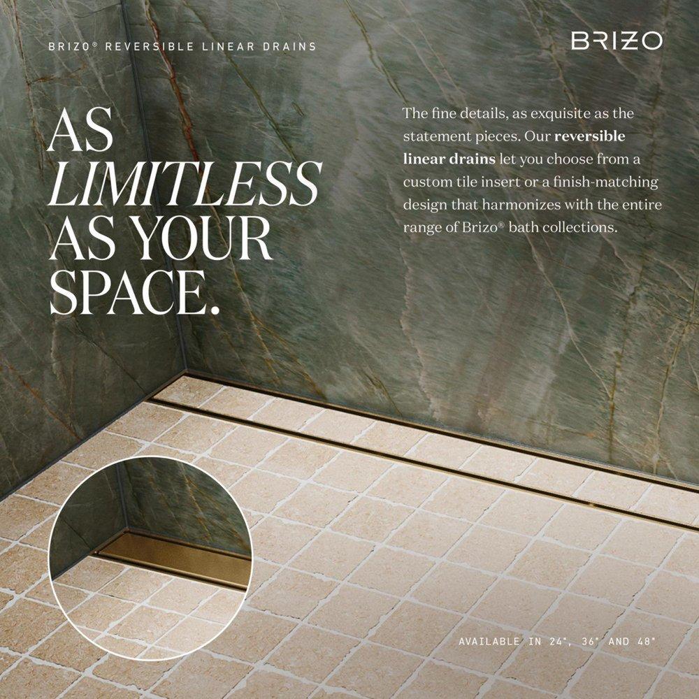 BRIZO OTHER: 24 REVERSIBLE LINEAR SHOWER DRAIN 