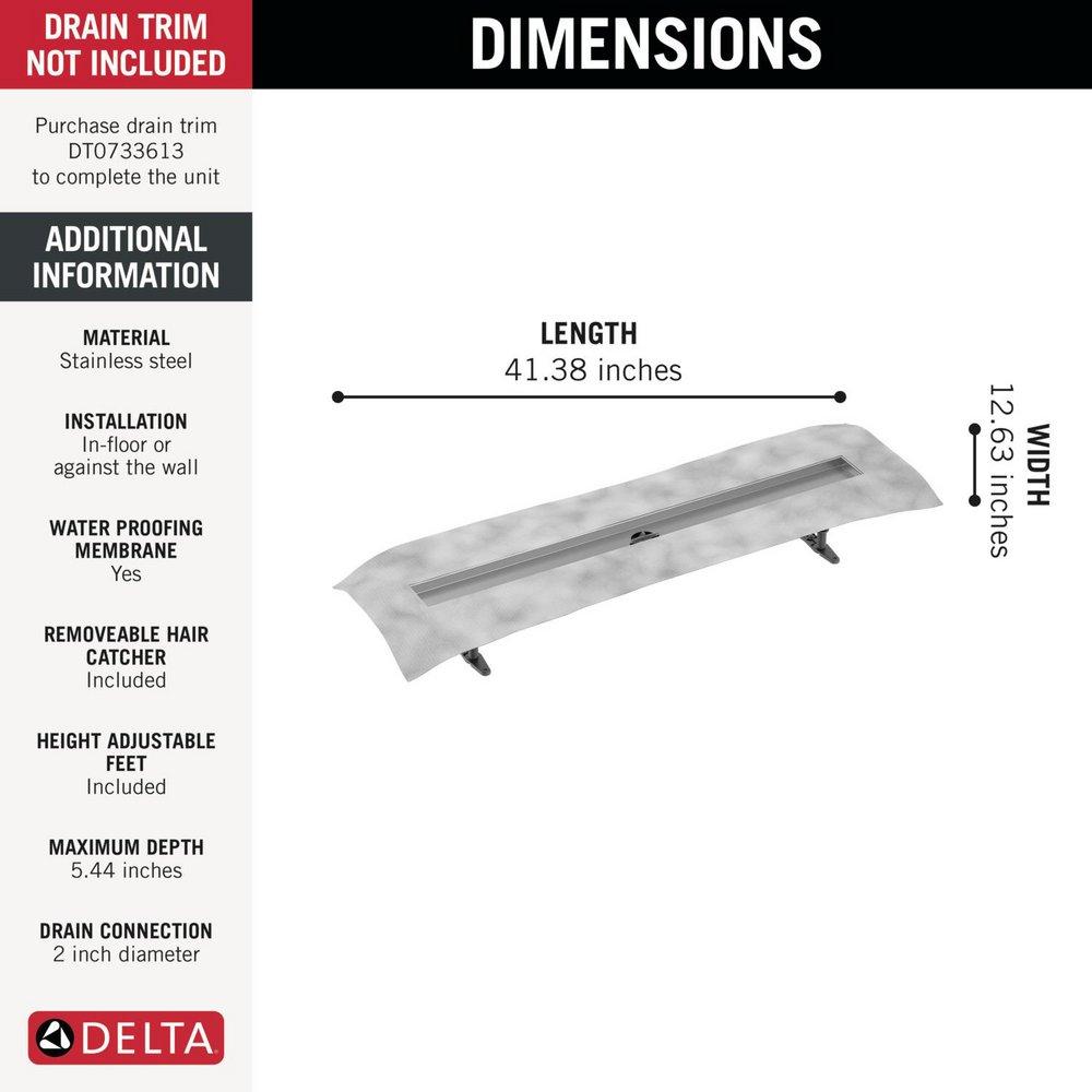 36 in. Linear Shower Drain Rough 