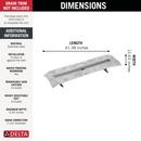 36 in. Linear Shower Drain Rough 