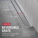 DELTA OTHER: 24 REVERSIBLE LINEAR SHOWER DRAIN TRIM 
