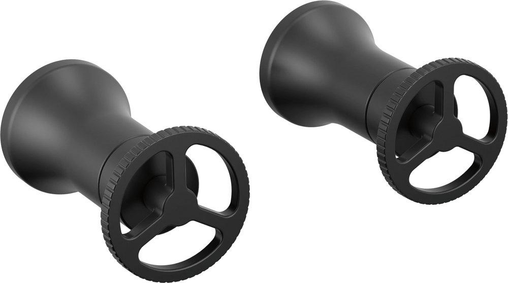 Trinsic&reg; Wall Mount Wheel Handles in Matte Black 