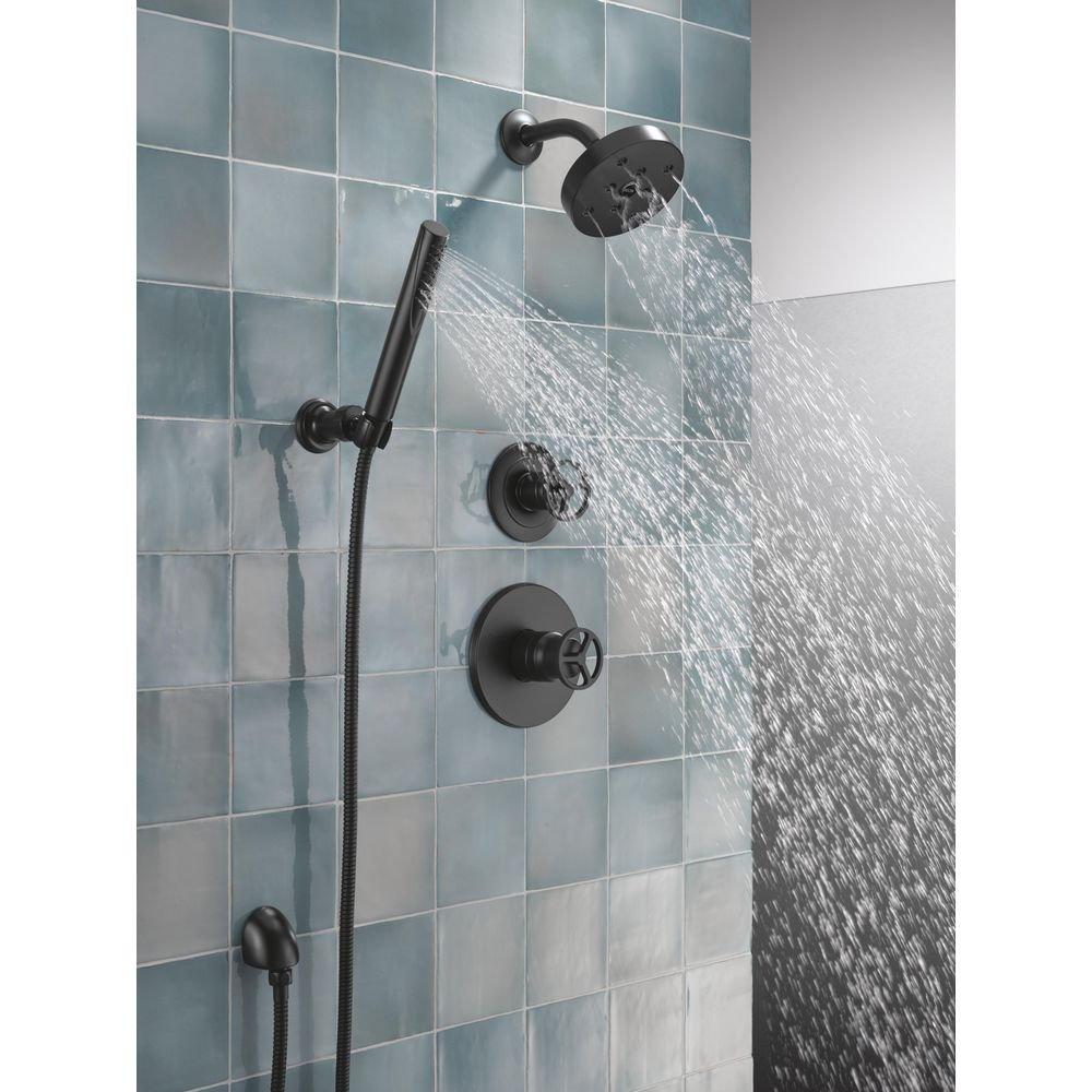 Single Handle Diverter Valve Trim in Matte Black 