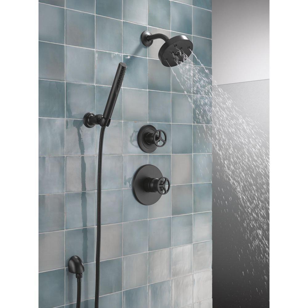 Single Handle Diverter Valve Trim in Matte Black 