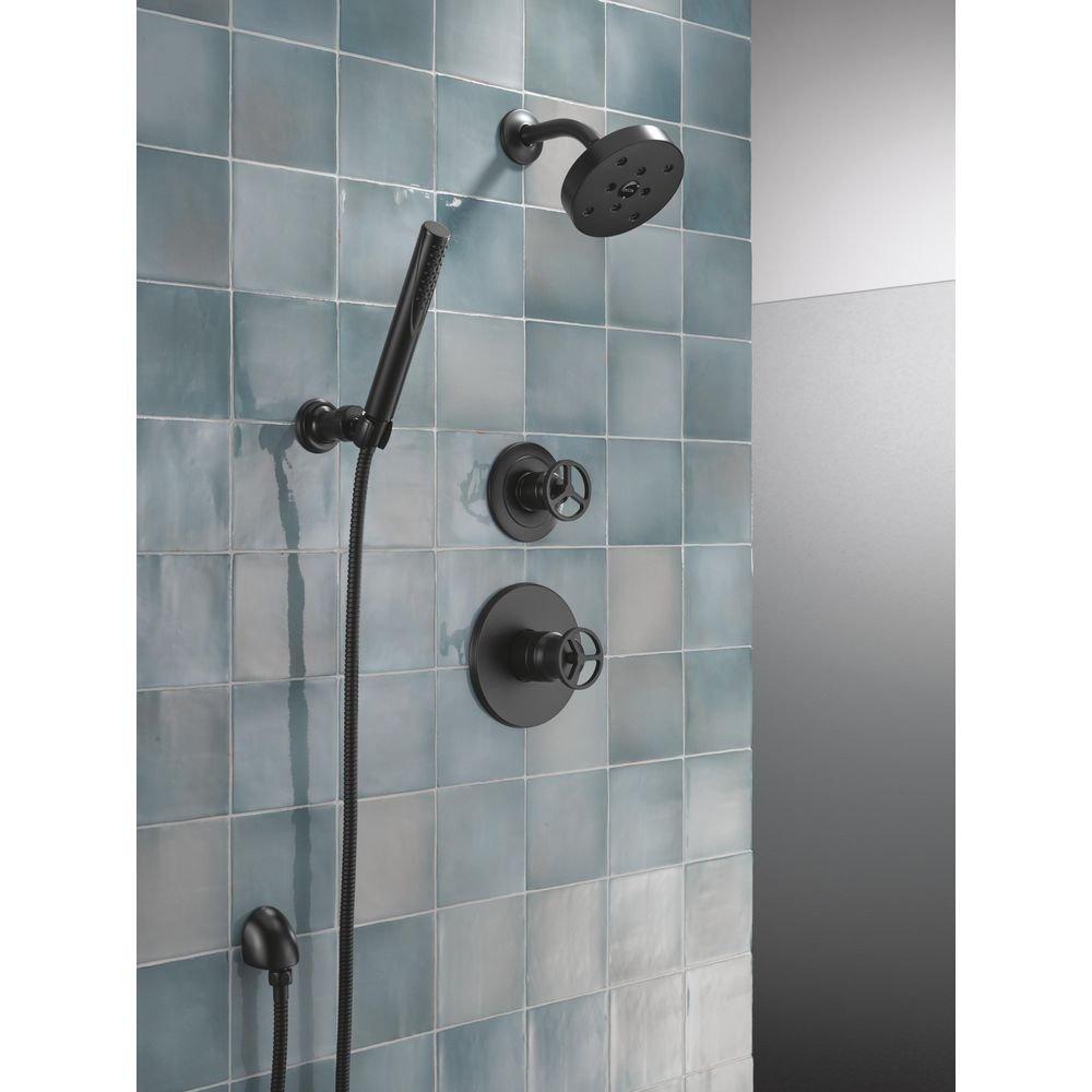 Single Handle Diverter Valve Trim in Matte Black 