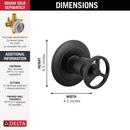 Single Handle Diverter Valve Trim in Matte Black 