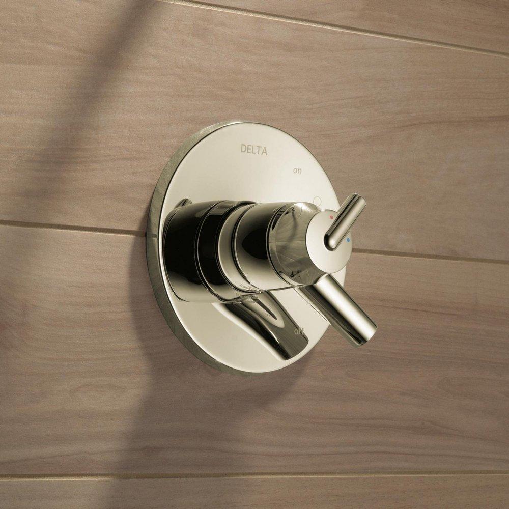 Single Handle Pressure Balancing Valve Trim in Polished Nickel 
