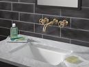 Wall Mount Bathroom Sink Faucet in Champagne Bronze (Handles Sold Separately) 