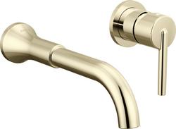 Single Handle Monoblock Bathroom Sink Faucet in Polished Nickel