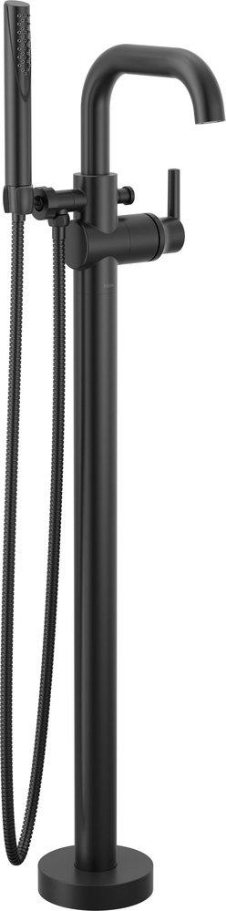 Delta Faucet Matte Black Single Handle Floor Mount Filler (Trim Only) 