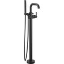 Delta Faucet Matte Black Single Handle Floor Mount Filler (Trim Only) 