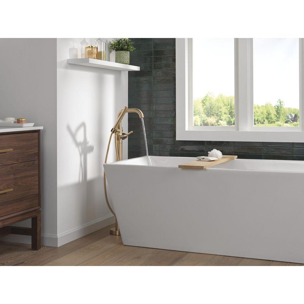 Delta Faucet Champagne Bronze Single Handle Floor Mount Filler (Trim Only) 