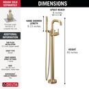 Delta Faucet Champagne Bronze Single Handle Floor Mount Filler (Trim Only) 