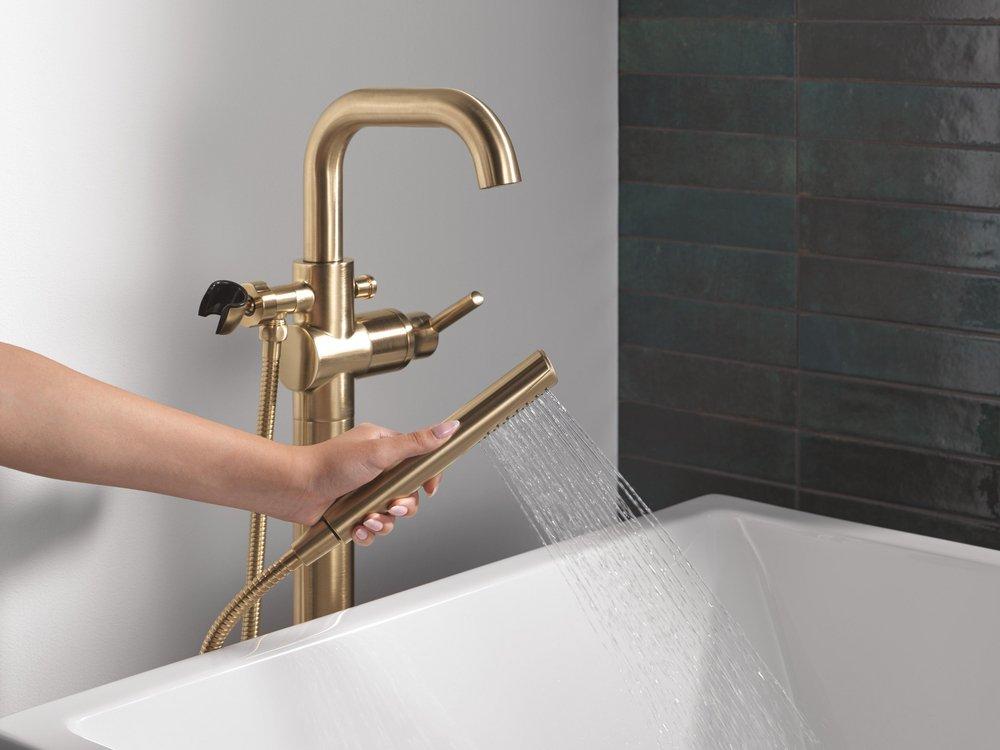 Delta Faucet Champagne Bronze Single Handle Floor Mount Filler (Trim Only) 